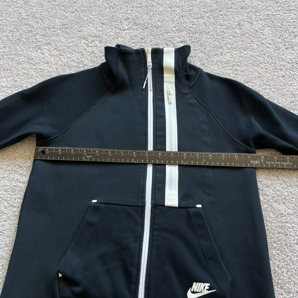 Nike Tech Moto Cape Full Zip Sweatshirt Womens XS Blue High Neck 642688-010